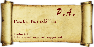 Pautz Adriána névjegykártya